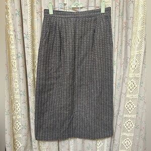 TOFFS Wool Blend Tweed Pencil Skirt Size 10 USA